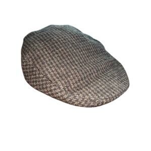 Dorfmann Pacific Men's sz XL Houndstooth Wool Blend Newsboy Cabbie Hat